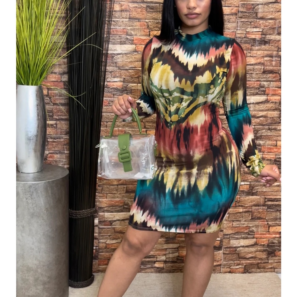 Printed bodycon dress